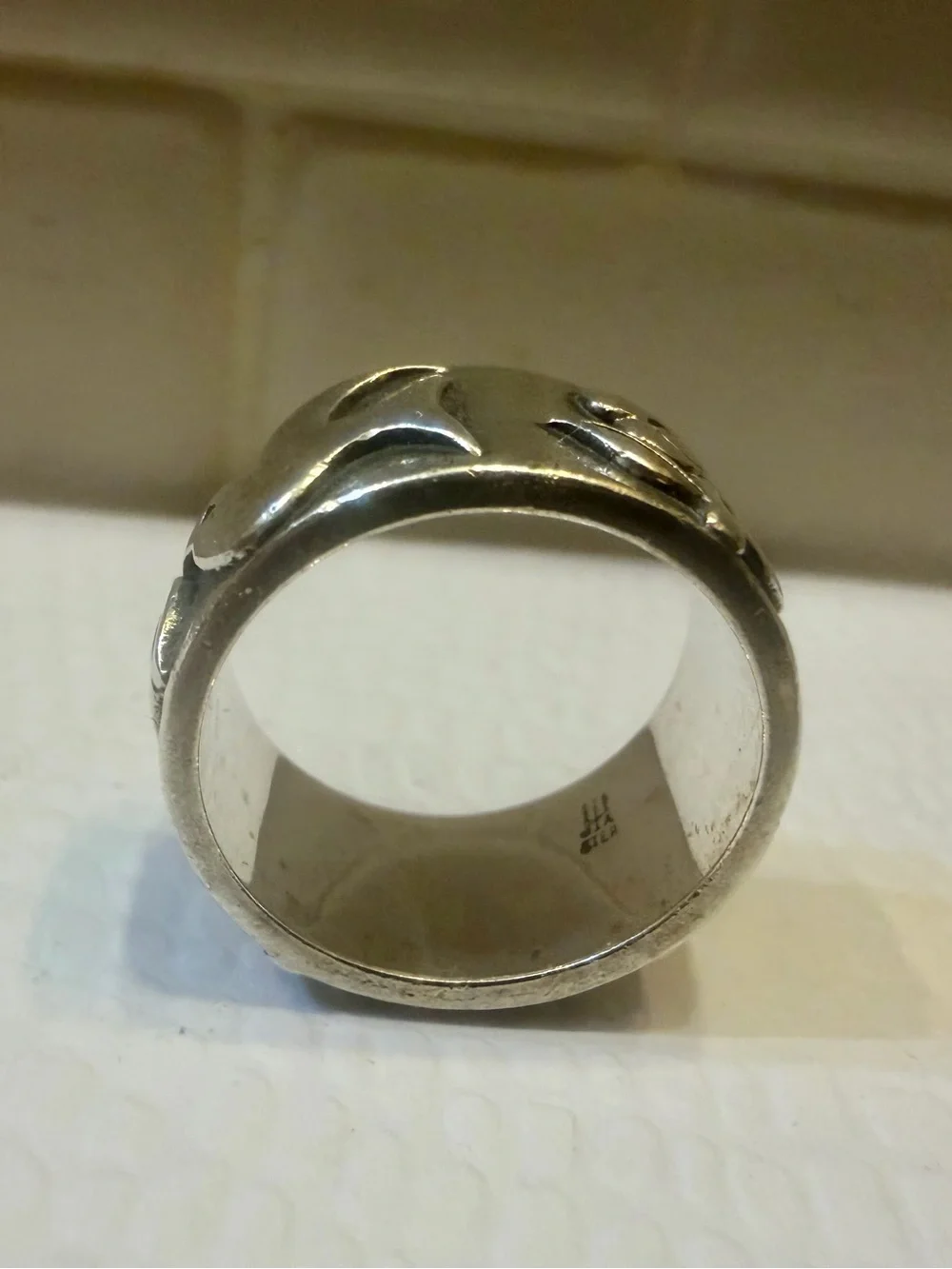 Retired James Avery La Paloma Dove with Olive Branch & Flower Ring Sz 6 + Box - Picture 9 of 9